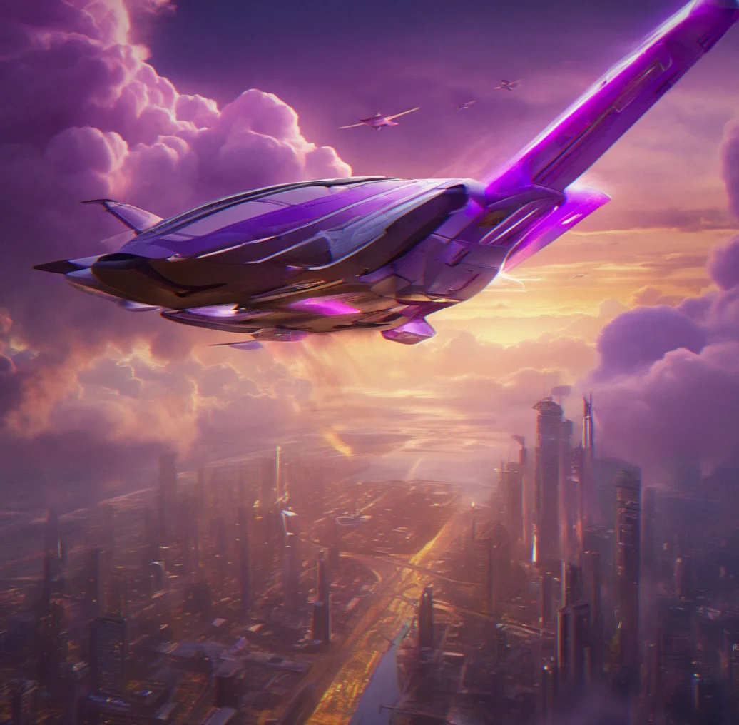 City of crystal tkwers seen from above, light bending through translucent surfaces and scattering gold across everything below