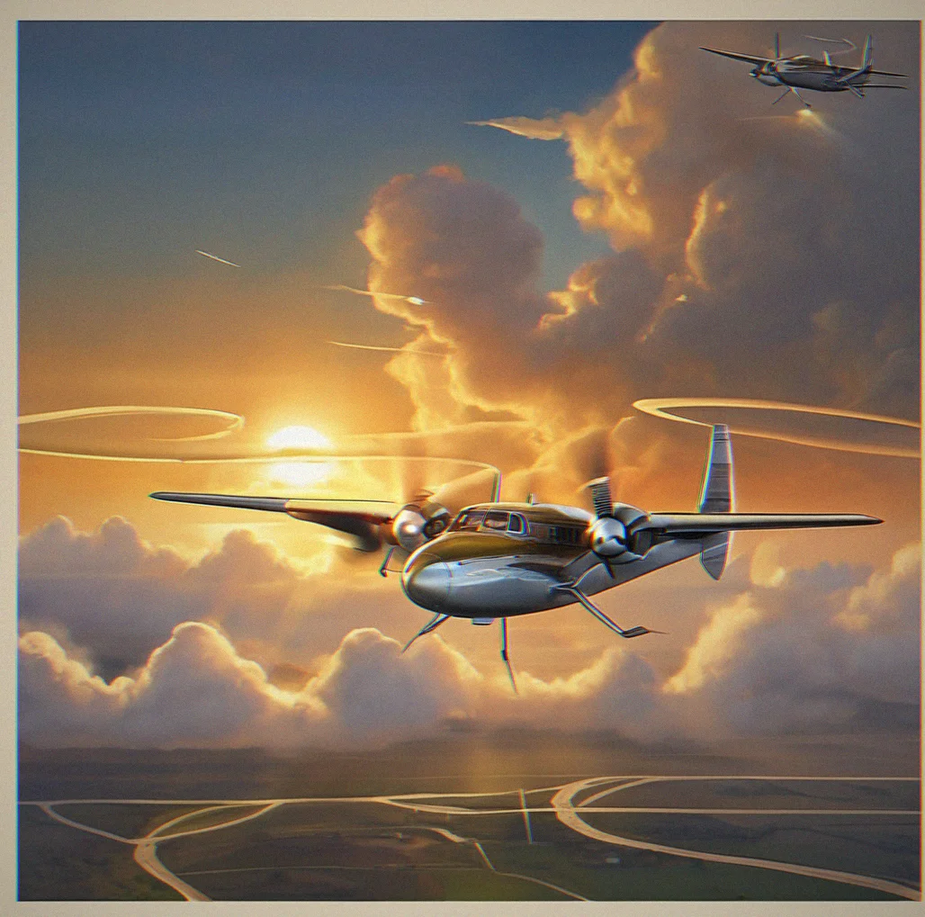 Coming in to land with runway lights visible and the plane aligned for a clean touchdown on a remote strip